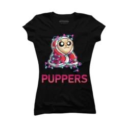 Junior's Design By Humans Comfy Christmas Pupper By Puppers T-Shirt -Agnes Orinda Shop GUEST 00a4f257 b1a2 4cf2 97c5 1cf565581084
