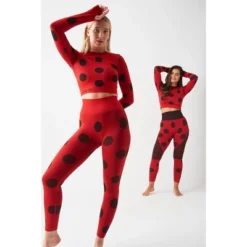 Miraculous Ladybug Womens Leggings Active Cosplay - Seamless For Gym Workout, Exercise, Yoga, Running By MAXXIM -Agnes Orinda Shop GUEST 04cec72d fb72 42dc 8f0f 1dd88f49353b