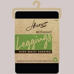 Hanes EcoSmart Women's High-Waist Cotton Blend Shaping Leggings - Black -Agnes Orinda Shop GUEST 052383ee 867b 47e9 bcfa 44bc6f3271ab