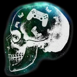 Junior's Design By Humans Gaming Is Always In My Skull Mind By COVI T-Shirt