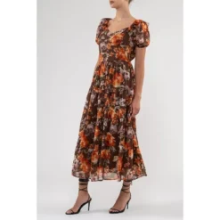August Sky Women'S Ruffle Floral Midi Dress -Agnes Orinda Shop GUEST 0bb107e4 60b6 43ce a594 6950b2839abb