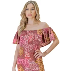 Womens Off Shoulder Neckline Side Slit Abstract Print Maxi Dress 8 Womens Off Shoulder Neckline Side Slit Abstract Print Maxi Dress -Agnes Orinda Shop GUEST 0ca388b2 0c7f 4af3 8f64 ab59e1b1521f