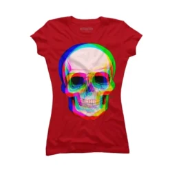 Junior's Design By Humans 3D Skull By AdrianFilmore T-Shirt -Agnes Orinda Shop GUEST 11ae59e8 3aa1 42b3 a393 98f7f7dac6b4