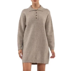 August Sky Women's Collared Henley Lightweight Sweater Mini Dress -Agnes Orinda Shop GUEST 122520a0 182c 4909 bb46 3357b55845b9