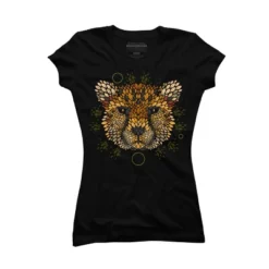 Junior's Design By Humans Cheetah Face By LetterQ T-Shirt -Agnes Orinda Shop GUEST 123b5ebc 8ab6 48bf 8709 3745101ec065