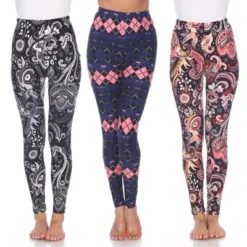 Women's Pack Of 3 Leggings - One Size Fits Most - White Mark -Agnes Orinda Shop GUEST 131fb4db dc12 4933 bd3d 4d666d38bf75