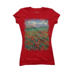 Junior's Design By Humans POPPIES By Creese T-Shirt -Agnes Orinda Shop GUEST 1714097b 177a 41d7 ab24 8fddab468030