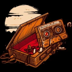 Junior's Design By Humans Dead Man Walkmann By LetterQ T-Shirt