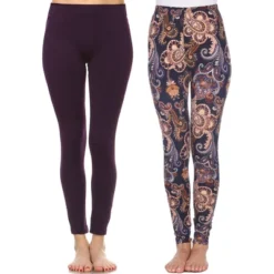 Women's Pack Of 2 Leggings - One Size Fits Most - White Mark -Agnes Orinda Shop GUEST 1a546655 adac 4c19 9b9c 39419477229b