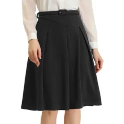 Allegra K Women's Belted Waist Casual Knee Length A-Line Pleated Skirt 10 Allegra K Women's Belted Waist Casual Knee Length A-Line Pleated Skirt -Agnes Orinda Shop GUEST 1b8a9c31 189c 42cd a6c5 2f0fba691c42