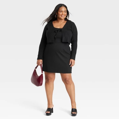 Women's Ponte Mini A-Line Skirt - Ava & Viv™ 2 Women's Ponte Mini A-Line Skirt - Ava & Viv™ - Image 2