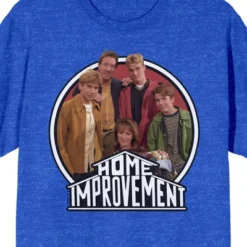 Home Improvement Taylor Family Portrait Crew Neck Short Sleeve Royal Blue Heather Women’s T-shirt