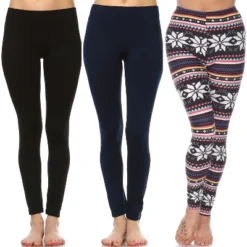 Women's Pack Of 3 Leggings - One Size Fits Most - White Mark -Agnes Orinda Shop GUEST 1e953a4f c7ce 456b 8a0b 18c11ae2e7f4