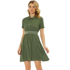 Allegra K Women's A-line Button Smocked Color Block Summer Dress -Agnes Orinda Shop GUEST 1ef6b419 cfa6 49ab b34b 2ddb69379e08