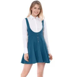 Allegra K Women's Button Overalls Pinafore Suspenders Skirt -Agnes Orinda Shop GUEST 21b7db0e 47cd 4572 aa6c c190859b3f01