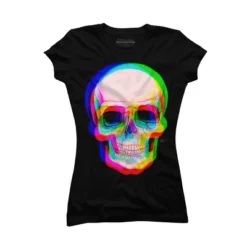 Junior's Design By Humans 3D Skull By AdrianFilmore T-Shirt -Agnes Orinda Shop GUEST 22ada735 a128 4d29 a3cf ae5e1068951f
