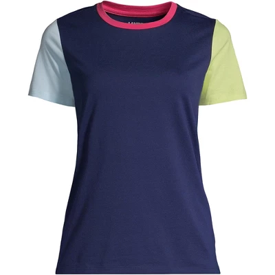 Lands' End Women's Tall Relaxed Supima Cotton Short Sleeve Crewneck T-Shirt 11 Lands' End Women's Tall Relaxed Supima Cotton Short Sleeve Crewneck T-Shirt - Image 11