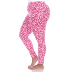 Plus Size Super Soft Leopard Printed Leggings - White Mark