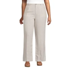 Lands' End Women's High Rise Elastic Back Wide Leg Linen Pleated Pants -Agnes Orinda Shop GUEST 27ab71e1 c748 4c05 b5a6 55cc2aac0348