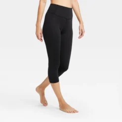 Women's Contour Power Waist High-Rise Capri Leggings 20" - All In Motion™ Black -Agnes Orinda Shop GUEST 28effb3f 0e9f 4422 8a7a bd2f8a445066