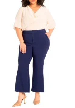 ELOQUII Women’s Plus Size The 365 Suit Crop Flare Leg Trouser -Agnes Orinda Shop GUEST 291f4254 3144 4c92 b05b 92695669109a
