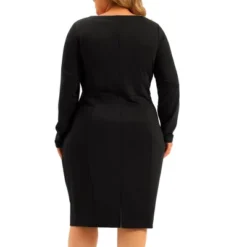 Agnes Orinda Women's Plus Size Office Work Long Sleeves Sheath Dress -Agnes Orinda Shop GUEST 2b4ef958 d814 42e7 bb80 dadf318fb8d3