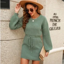 Women's Drawstring Sweater Dress - Cupshe -Agnes Orinda Shop GUEST 2c4c6db9 717c 4469 9511 4c98617bc61b