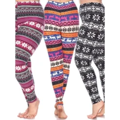 Women's Pack Of 3 Plus Size Leggings - One Size Fits Most Plus - White Mark -Agnes Orinda Shop GUEST 2c7e6076 f6a8 47b6 8a88 2965b8dcd2bb