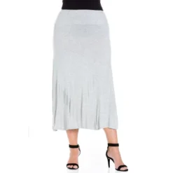 24seven Comfort Apparel Women's Elastic Waist Maxi Skirt -Agnes Orinda Shop GUEST 2e8dbb97 5ae0 494a bdfb 06965c3e3280