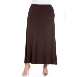 24seven Comfort Apparel Women's Elastic Waist Maxi Skirt -Agnes Orinda Shop GUEST 31966322 2c5c 4dc7 992b 8a5e45733aa4