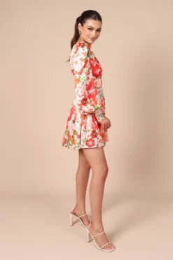 Petal And Pup Womens Tanaya Puff Sleeve Skater Skirt Mini Dress -Agnes Orinda Shop GUEST 37928745 1d58 4d36 9980 b532f7326899