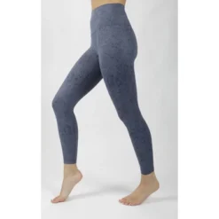 Yogalicious - Women's Nude Tech Water Droplet High Waist Ankle Legging