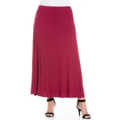 24seven Comfort Apparel Women's Elastic Waist Maxi Skirt -Agnes Orinda Shop GUEST 40e7c02c 84b1 4596 90f0 2a63f9062329