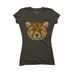 Junior's Design By Humans Cheetah Face By LetterQ T-Shirt -Agnes Orinda Shop GUEST 415b733f aef5 43b3 81a9 816389819089