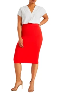 ELOQUII Women’s Plus Size Neoprene Pencil Skirt -Agnes Orinda Shop GUEST 42064739 b101 4ee7 8798 ca1acc285d4e