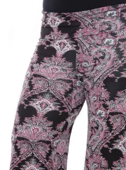 Women's Plus Size Paisley Printed Palazzo Pants - White Mark