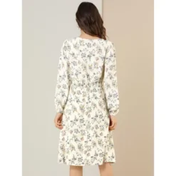 Allegra K Women's Floral Print V-Neck Dress Smocked Waist Midi Dress 15 Allegra K Women's Floral Print V-Neck Dress Smocked Waist Midi Dress -Agnes Orinda Shop GUEST 4462fa8e 3ddf 4202 9fe0 f4e7ef3352d6
