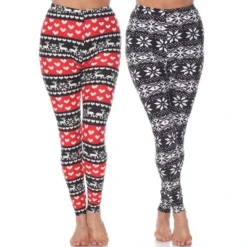 Women's Pack Of 2 Leggings - One Size Fits Most - White Mark -Agnes Orinda Shop GUEST 4621b0ef c3ac 4262 abec 59153c74e39a