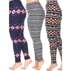 Women's Pack Of 3 Plus Size Leggings - One Size Fits Most Plus - White Mark -Agnes Orinda Shop GUEST 4682483c e4ce 41b3 a9bd 85abdd395ba1