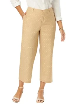 Jessica London Women’s Plus Size Wide-Leg Stretch Poplin Crop Pant -Agnes Orinda Shop GUEST 46bfd167 19a7 4022 85cd 272cf76347c3
