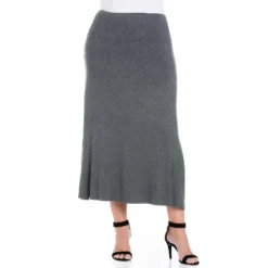 24seven Comfort Apparel Women's Elastic Waist Maxi Skirt -Agnes Orinda Shop GUEST 4848c31e 1b8e 4bfc 82a7 d8b646579cfc