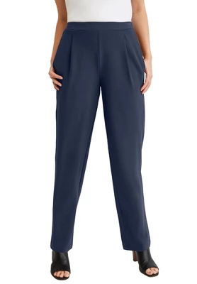 Jessica London Women’s Plus Size Stretch Knit Crepe Straight Leg Pants 3 Jessica London Women’s Plus Size Stretch Knit Crepe Straight Leg Pants - Image 3