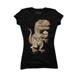 Junior's Design By Humans Velociraptors Love Cupcakes! By DBHOriginals T-Shirt -Agnes Orinda Shop GUEST 49937df6 a77c 42ab b0a3 7674cddca496