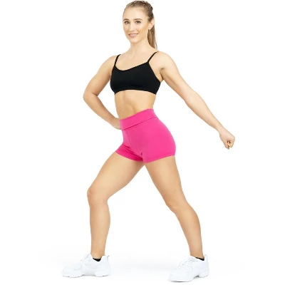 Capezio Women's Team Basics High Waisted Shorts 5 Capezio Women's Team Basics High Waisted Shorts - Image 5