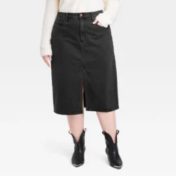 Women's High-Rise Denim Midi Skirt - Universal Thread™ -Agnes Orinda Shop GUEST 4eff479b 1cad 46f2 88d5 61e09fe57c69