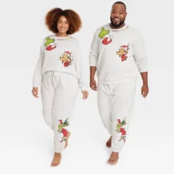 Adult's The Grinch Graphic Joggers - Oatmeal -Agnes Orinda Shop GUEST 4f4ec2f3 e3f2 4f40 860c 4f320b289a14