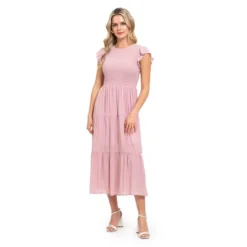 August Sky Women`s Smocked Tiered Dress -Agnes Orinda Shop GUEST 514cb2aa a3de 403c 9243 e568b32083cb
