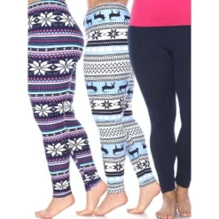 Women's Pack Of 3 Plus Size Leggings - One Size Fits Most Plus - White Mark -Agnes Orinda Shop GUEST 51bf3eb7 6d27 457c 88ca e47997684844