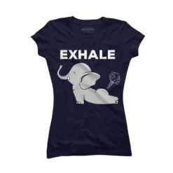 Junior's Design By Humans Exhale Elephant Beyond Yoga Meditation By JplusFunny T-Shirt -Agnes Orinda Shop GUEST 52a2ca42 022d 4d1a b824 2a3b81aba482
