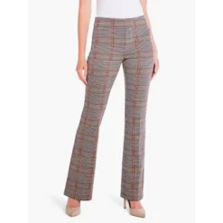 NIC + ZOE 31" Sketched Plaid Bootcut Pant
